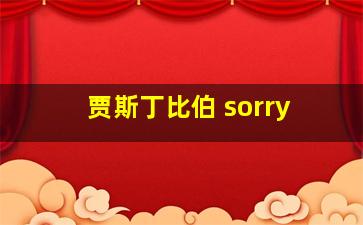 贾斯丁比伯 sorry